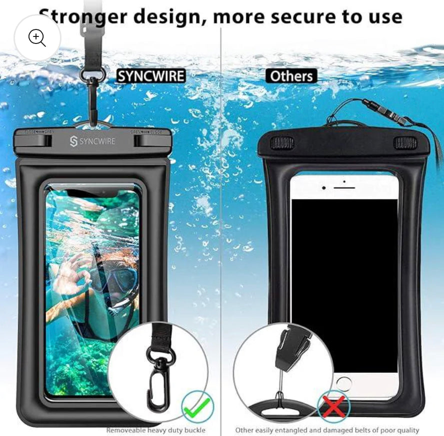 2 pcs 😍 , Water proof Transparent Mobile cover for Safety And Swimming Pool