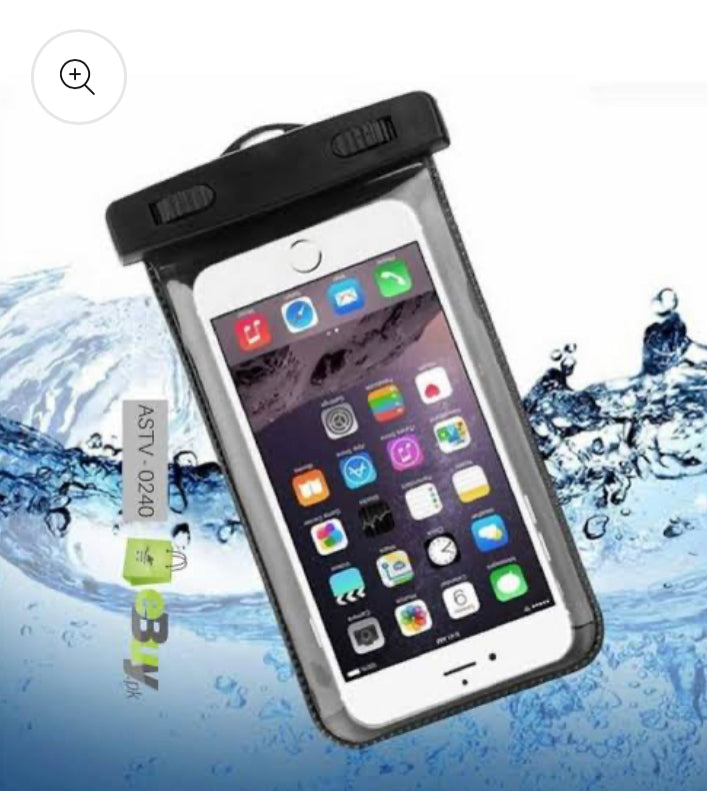 2 pcs 😍 , Water proof Transparent Mobile cover for Safety And Swimming Pool