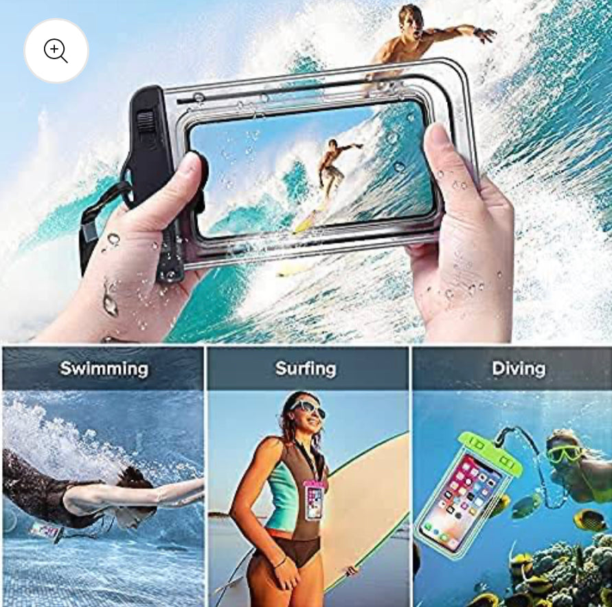 2 pcs 😍 , Water proof Transparent Mobile cover for Safety And Swimming Pool