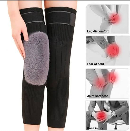 1 Pcs Adjustable Cashmere Wool knee Warmers -30° Warm Knee Pads With Straps